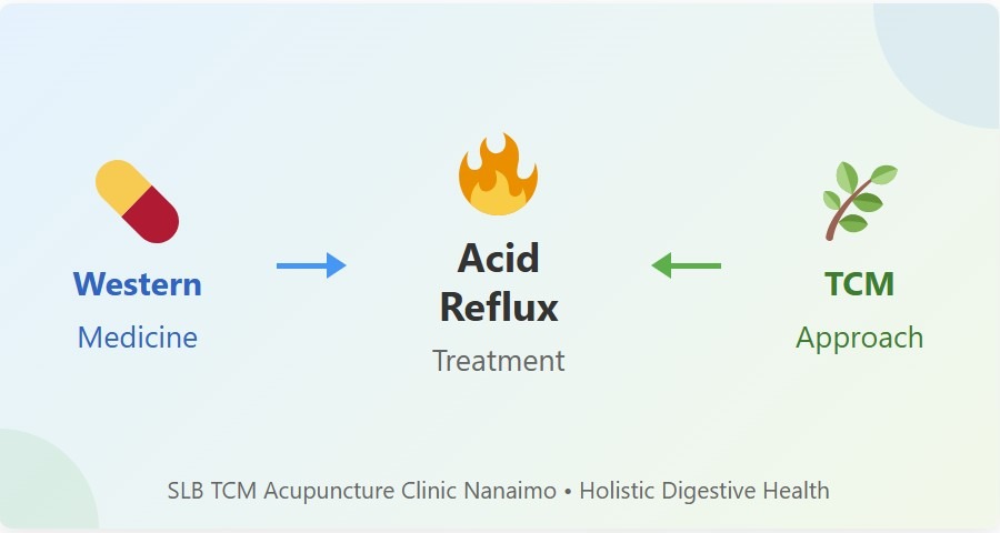 Traditional Chinese Medicine vs Western medicine for acid reflux treatment - Comparing symptom management vs root cause approaches