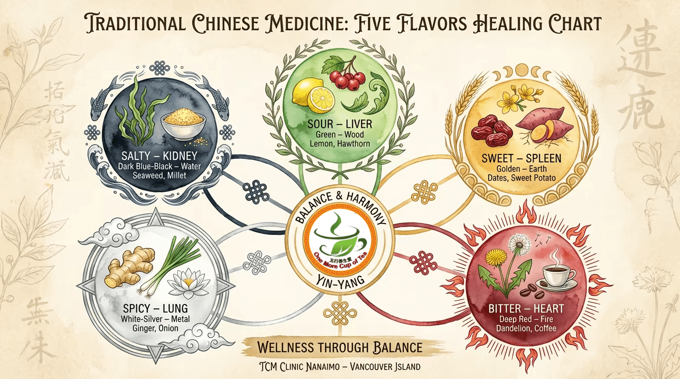 TCM flavor healing chart Nanaimo