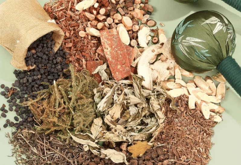 tapping the eight hollows herbal ingredients for herbal hammer.